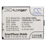 Усиленный аккумулятор серии X-Longer для GSMART G1362, GLS-H06 [1550mAh]