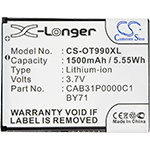 Усиленный аккумулятор серии X-Longer для TCL A919, A966, A990, C990, I908, CAB31P0000C1, BY71 [1500mAh]
