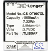 Усиленный аккумулятор серии X-Longer для BASE Lutea III, Lutea 3, TLiB5AF, CAB32E0000C1 [1950mAh]. Рис 3