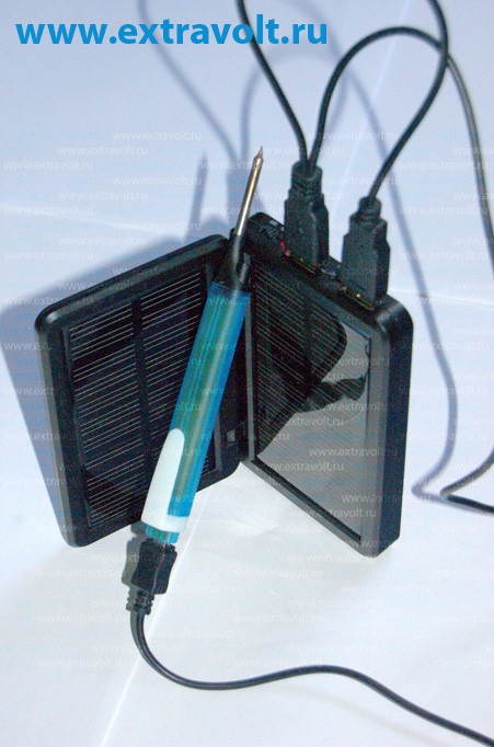 USB паяльник и зарядник-книжечка на солнечных батареях