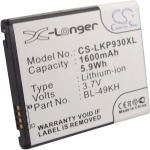 Усиленный аккумулятор серии X-Longer для LG LU6200, Nitro HD, Optimus LTE, P930, SU640 [1600mAh]