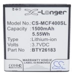 Усиленный аккумулятор серии X-Longer для MOBISTEL Cynus F4, MT-7521B, MT-7521w [1500mAh]