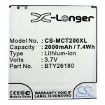 Усиленный аккумулятор серии X-Longer для MOBISTEL Cynus T2, MT-9081W, SH26160Mobistel/STD, SH26162Mobistel/STD [2000mAh]
